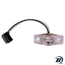 LED, ID - CLR/RED SM W/FML PLG