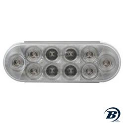LAMP, LED OVAL TAIL (CLEAR/RED)