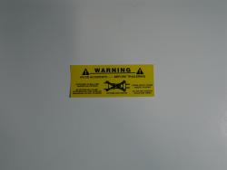 LABEL,"WARNING" YELLOW *W/ LAMINATE